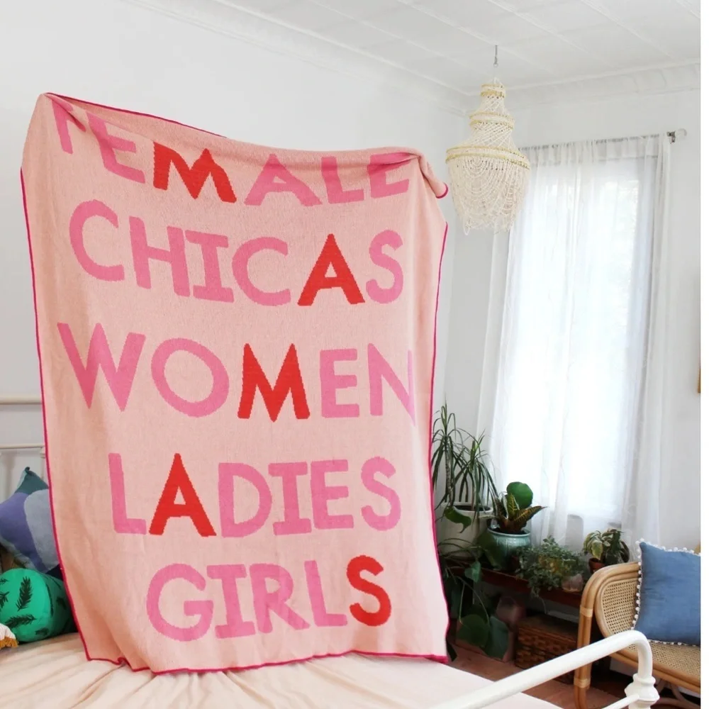 Mamas Knit Throw Blanket Calhoun & Co Moms Chicas Women Ladies Girls